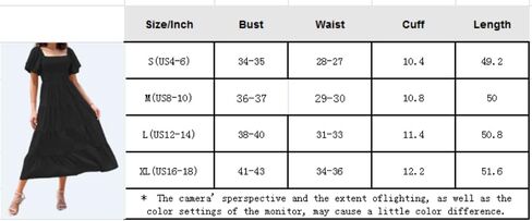Women's Summer Boho Casual Dresses Square Neck Puff Sleeve Backless Smocked Ruffle Swing Maxi Dress in Saudi Arabia