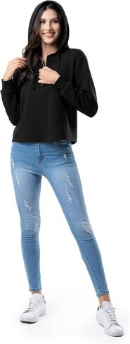 Lee Women's Quarter Zip Fleece Hoodie in Saudi Arabia