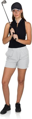 شورت جولف Three Sixty Six للنساء 4.5 بوصة درزة داخلية - حزام خصر مطاطي - مادة سريعة الجفاف مسامية in Kuwait