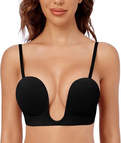 حمالة صدر نسائية من Wekofi ذات سلك داخلي رافعة عميقة على شكل حرف V مثيرة ذات قصة منخفضة متعددة الاتجاهات in Kuwait