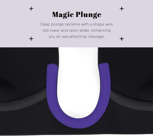 حمالة صدر نسائية من Wekofi ذات سلك داخلي رافعة عميقة على شكل حرف V مثيرة ذات قصة منخفضة متعددة الاتجاهات in Kuwait