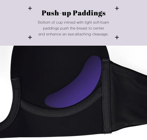 حمالة صدر نسائية من Wekofi ذات سلك داخلي رافعة عميقة على شكل حرف V مثيرة ذات قصة منخفضة متعددة الاتجاهات in Kuwait