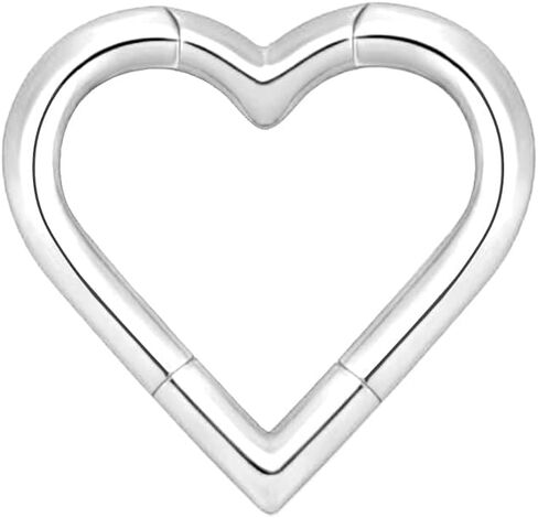 16G G23 التيتانيوم Daith ثقب المجوهرات تشيكوسلوفاكيا القلب Daith أقراط الأنف الدائري 8mm الغضروف الزنمة اللولب ثقب الفضة الذهب هيبوالرجينيك هيئة ثقب المجوهرات للنساء الفتيات الرجال in Saudi Arabia