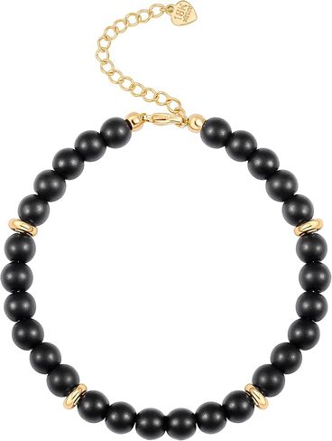 POTESSA Healing Stone Beaded Bracelets for Women Semi-Precious Gemstones Bracelets Pearl Beaded Bracelet Adjustable Strand Bracelets 6MM in Saudi Arabia