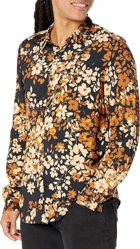 GUESS mens Long Sleeve Eco Rayon Urban Bloom Shirt Shirt in Saudi Arabia