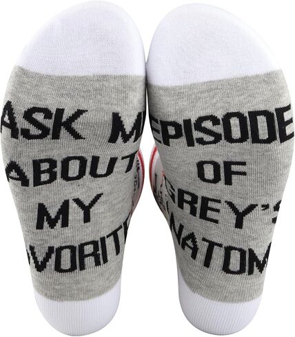 Medicine Theme Tv Show Socks Gift Grey’s TV Show Inspired Socks For Grey’s Fans in Saudi Arabia