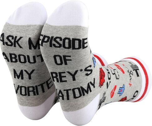 Medicine Theme Tv Show Socks Gift Grey’s TV Show Inspired Socks For Grey’s Fans in Saudi Arabia