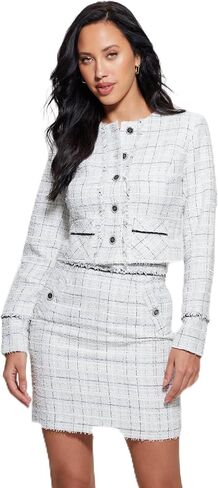 GUESS Women's Long Sleeve Sofia Tweed Jacket in Saudi Arabia