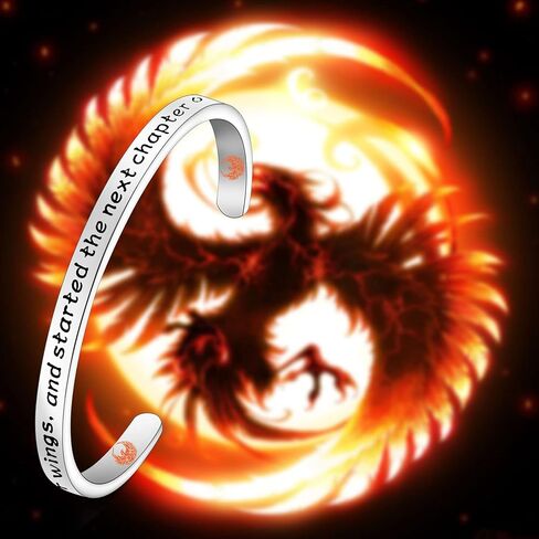 UJIMS Inspirational Phoenix Keychain New Beginning Gifts Started The Next Chapter Of Her Journey Rising Phoenix Jewelry in Kuwait