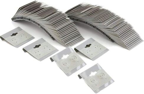100 Grey Hanging Earring Cards Jewelry Display 1.5" in Saudi Arabia