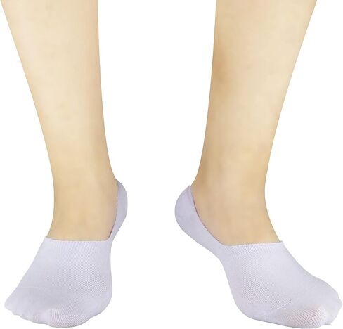 Bauvale Women's 6-Pack Mixed Anti Slip Odor Resist Seamless Thin No Show Invisible Socks,Size 4-9 in Kuwait