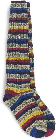 جوارب صوف أيرلندية من Fair Isle للنساء، جوارب ملونة بطول الركبة، صنعت في أيرلندا in Kuwait