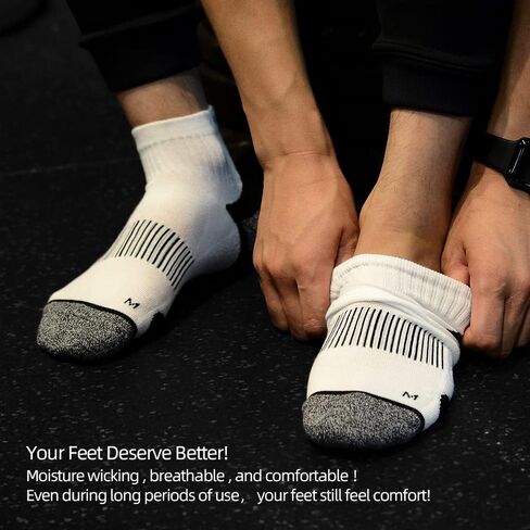 Ankle Running Socks Womens Mens Athletic No Show Socks Cushioned (6-Pairs) in Saudi Arabia