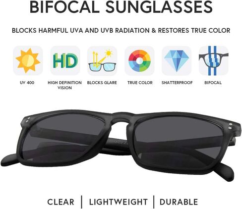 VITENZI Bifocal Sunglasses for Men and Women Designer Reading Sun Tinted Glasses with Readers - Trento in Saudi Arabia