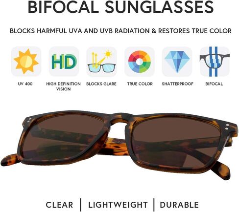 VITENZI Bifocal Sunglasses for Men and Women Designer Reading Sun Tinted Glasses with Readers - Trento in Saudi Arabia