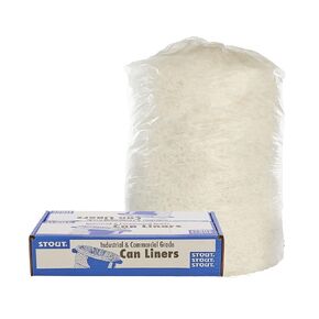 Stout STO-L4046C13 by Envision LLDPE Properformance Can Liners, 40" x 46", 40-45 gal Capacity, 1.30 Mil Thickness, Clear (Pack of 100)
