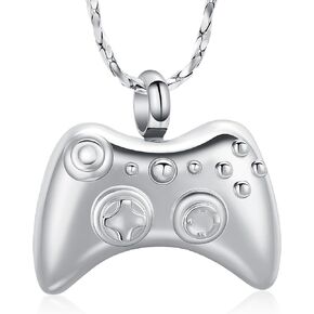 Imrsanl Game Controller Urn Necklace Pendant for Ashes Cremation Jewelry Hip Hop Necklace for Men Women