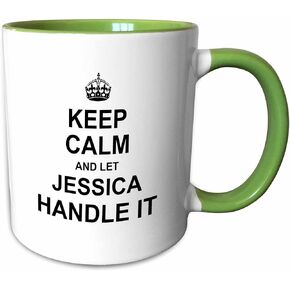 3dRose Keep Calm and Let Jessica Handle It Mug, 11 oz