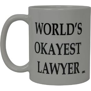 Rogue River Tactical World's Okayest Lawyer Funny Coffee Mug Gift For Attorney Novelty Cup Law Office