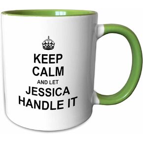 3dRose Keep Calm and Let Jessica Handle It Mug, 11 oz