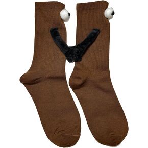 BYCOSMINT Novelty Holding Hands Funny Socks with Magnetic Hands, Fun Mid-calf Socks for Girlfriend Boyfriend Birthday