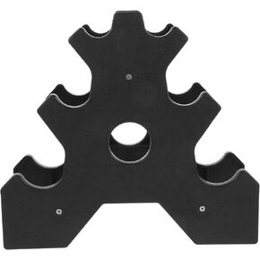 Kisangel Dumbbell Rack Small Dumbbell Stand 3 Tier Dumbbell Stand Plastic Weight Rack Dumbbell Weight Rack Small Storage Shelves Plastic Stand Plastic Dumbbell Saddle Rack A Frame Triangle