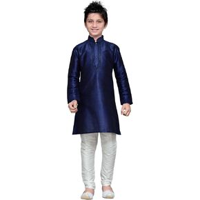 Cellora Dupion Silk Kids Kurta Churidar Pajama 1-14 Years Dupion Silk Party Wear Dress in Saudi Arabia