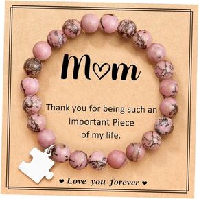 Jixugaud Puzzle Stone Bracelets for Women Mom Grandma Mother's Day Birthday Gifts