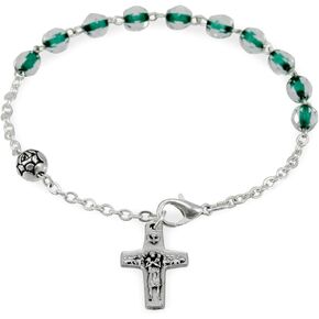 Rosary Bracelet Crystal Beads Vedele Cross