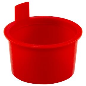 Caplugs Plastic Lift Tab Tapered Plug. L-13X, PE-LD, Cap OD 1.31" Plug ID 1.145", Red (Pack of 100)