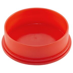 Caplugs QC61AK1 Plastic Straight Sided Utility Cap to Cap Thread Size 5/8" C-6, PE-LD, to Cap Thread Size 5/8", Red (Pack of 1000)