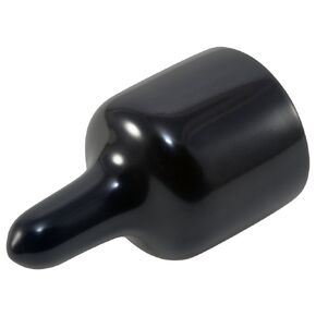 Caplugs Plastic EZ Pull Tab Cap EZ-985-12, Vinyl, Cap ID .985" Length .187", Black (Pack of 250)