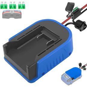 EID for Power Wheels Battery Adapter, Fit for Kobalt 24V Battery Adapter with Wire Connector, 14 Gauge Wire, 30Amp Fuse, DIY Use for Rc Car, Robotics, Rc Truck, and Work Lights (NO Battery)