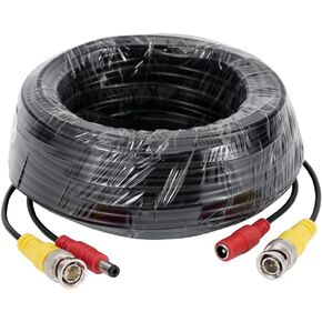 Zypola® 164ft/50m BNC Extension Cable, Video & Power All-in-One CCTV Camera Cable, Weatherproof, for Security Surveillance System, 1 Pack