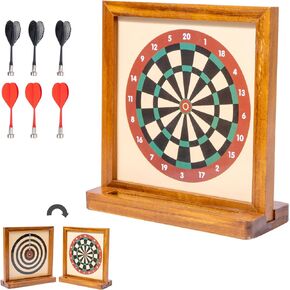 LXGYPWIN Mini Dart Board for Kids, Including 6 Darts and Double-Sided Magnetic Darts, Suitable for Interior Games and Party Games, Safety Magnetic Darts Board is The Best Gift for Boys and Girls