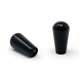 Vintage Forge Black Metal Toggle Switch Tip Caps Compatible with Gibson USA Les Paul Electric Guitar (2-Pack) LPST-BLM