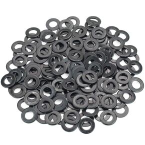 Sutemribor Black Zinc Plated Alloy Steel Flat Washers Set 580 Pieces, 9 Sizes - M2 M2.5 M3 M4 M5 M6 M8 M10 M12