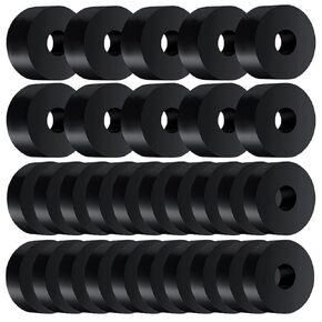 30 PCS Rubber Washer for Bolts, Rubber Flat Washers 3/4 Inch OD x 1/4 Inch ID x 1/4 Inch Thickness Rubber Spacers Black Non-Slip Thick Grommets Vibration Isolation