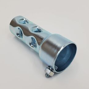 4" SHORT Exhaust Baffle for 1-3/4" OD Exhaust Pipes & Mufflers – Noise Reducer/Silencer - SOLD INDIVIDUALLY w/Mounting Nut & Bolt – Galvanized Steel – Motorcycle, Harley, Chopper, Bobber, Cafe Racer