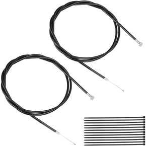 FVRITO 2-Pack 60'' Universal Throttle Cable with 1/4'' Barrel End Repalcement for Minibike Go Kart Go-Cart Mini Bike ATV Cycle Parts