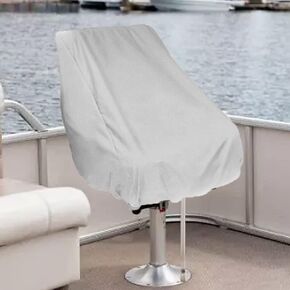 Canvas Boat Seat Cover Back to Back Double Seat Storage Cover, Waterproof Marine Seat Protector, Heavy Duty, 50" L x 22" W x 22" H
