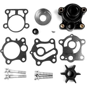 WINGOGO 6H4-W0078-01-00 Water Pump Impeller Repair Kit for Yamaha Outboard 2 Stroke 25 40 50 HP C25 P50 Pro50 Boat Motor Engine Parts 6H4-W0078-00-00 6H4-W0078-A0-00 Sierra 18-3408 18-3429