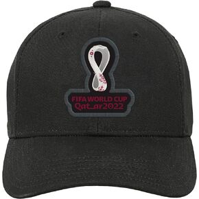 Outerstuff Mens FIFA World Cup Event Structured Adjustable Hat, Black, One Size