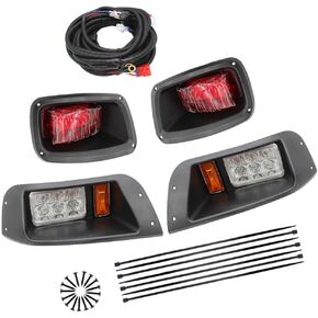 COOL STAR Golf Cart LED Headlight Tail Light Kit Compatible with EZGO TXT Golf Carts 1996-2013 Headlights Kit Tail Light Kit Assembly Gas and Electric 12V
