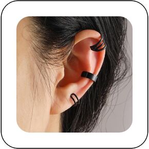 Ximdble Vintage Circle Hoop Ear Cuff Earrings Hoop Cuff Earrings C-Shape Ear Climber Earrings Hollow Circle Ear Cartilage Cuff Earrings Set Jewelry for Women and Girls