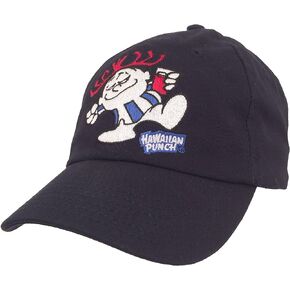 Tee Luv Hawaiian Punch Hat - Retro Punchy Cartoon Mascot Baseball Cap (Navy)