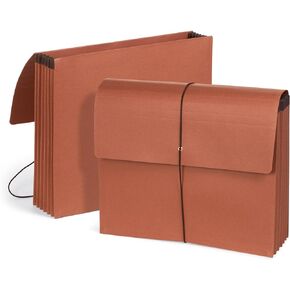 Blue Summit Accordion File Wallet with Flap and Cord Closure, Letter Size, 5.25" Expansion – 10 Pack
