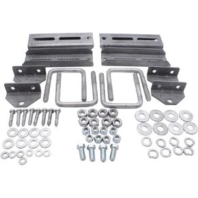1 Set SHLPDFM L-Type Boat Trailer Bunk Bracket Kit 8" Galvanized Swivel Top Bunk Bracket Kit with Hardware for 3 x 3 Crossmember