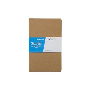 OleksynPrannyk Set of 3 Journal Refills 5 x 8.25 inch Kraft Paper Cover Ruled Journal in Large Size Notebook Paper Insert 80 Pages