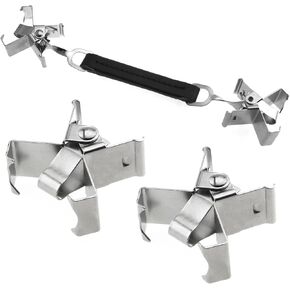 DGHAOP Stainless Steel Wet Canvas Clips Oil Painting Frame Divider Portable Picture Frame Dividers (Stainless Steel Clip x 2pcs + Double Clip with Handle x 1pcs)